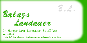 balazs landauer business card